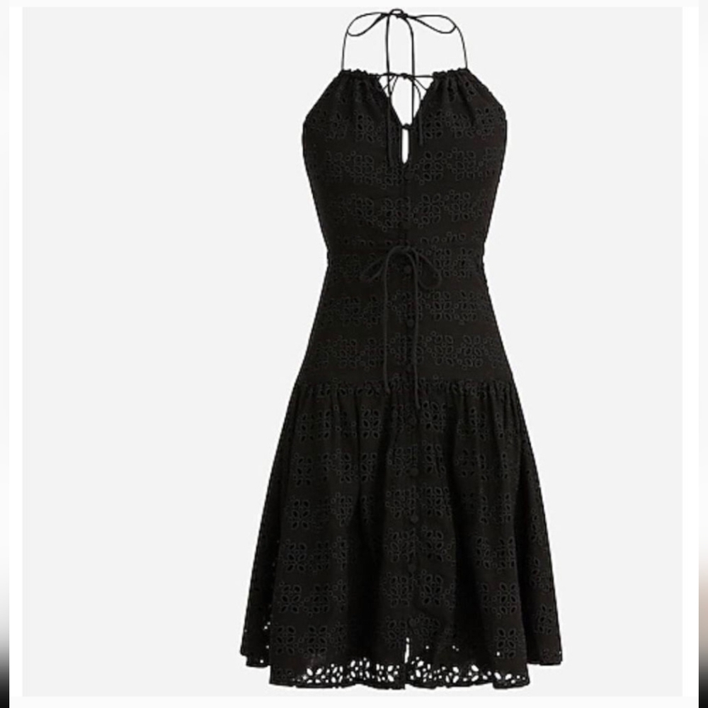 J Crew | Halter Eyelet dress